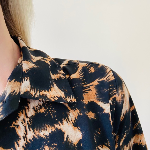 WALTER BAKER Leopard-print crepe shirt midi dress - Picture 9 of 12